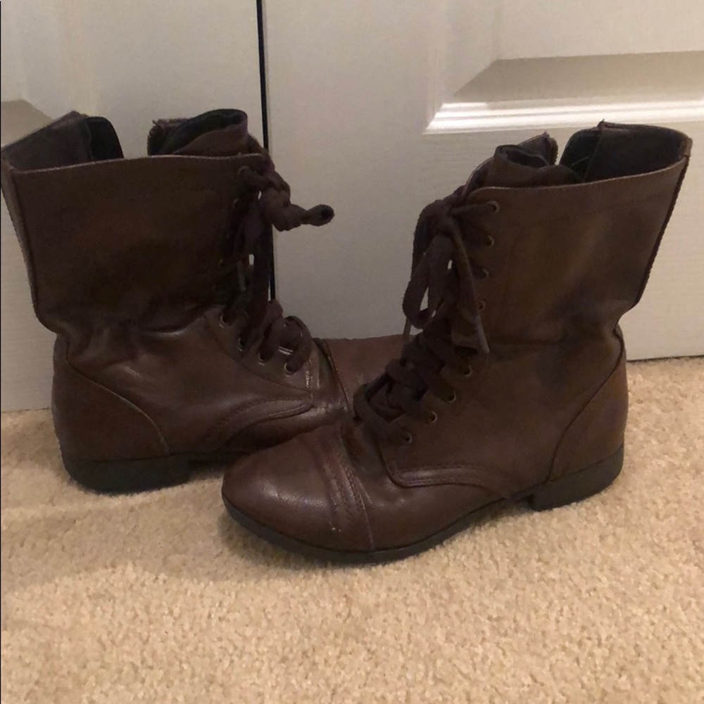 Brown Combat Boots